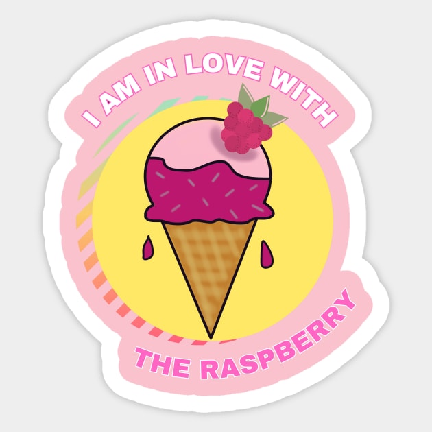 I AM IN LOVE WITH THE RASPBERRY Sticker by ArtsPal